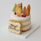 クリスマスのミニチュア風シンプルケーキ 豆乳クリーム 3号 9cm クリスマス2023 4