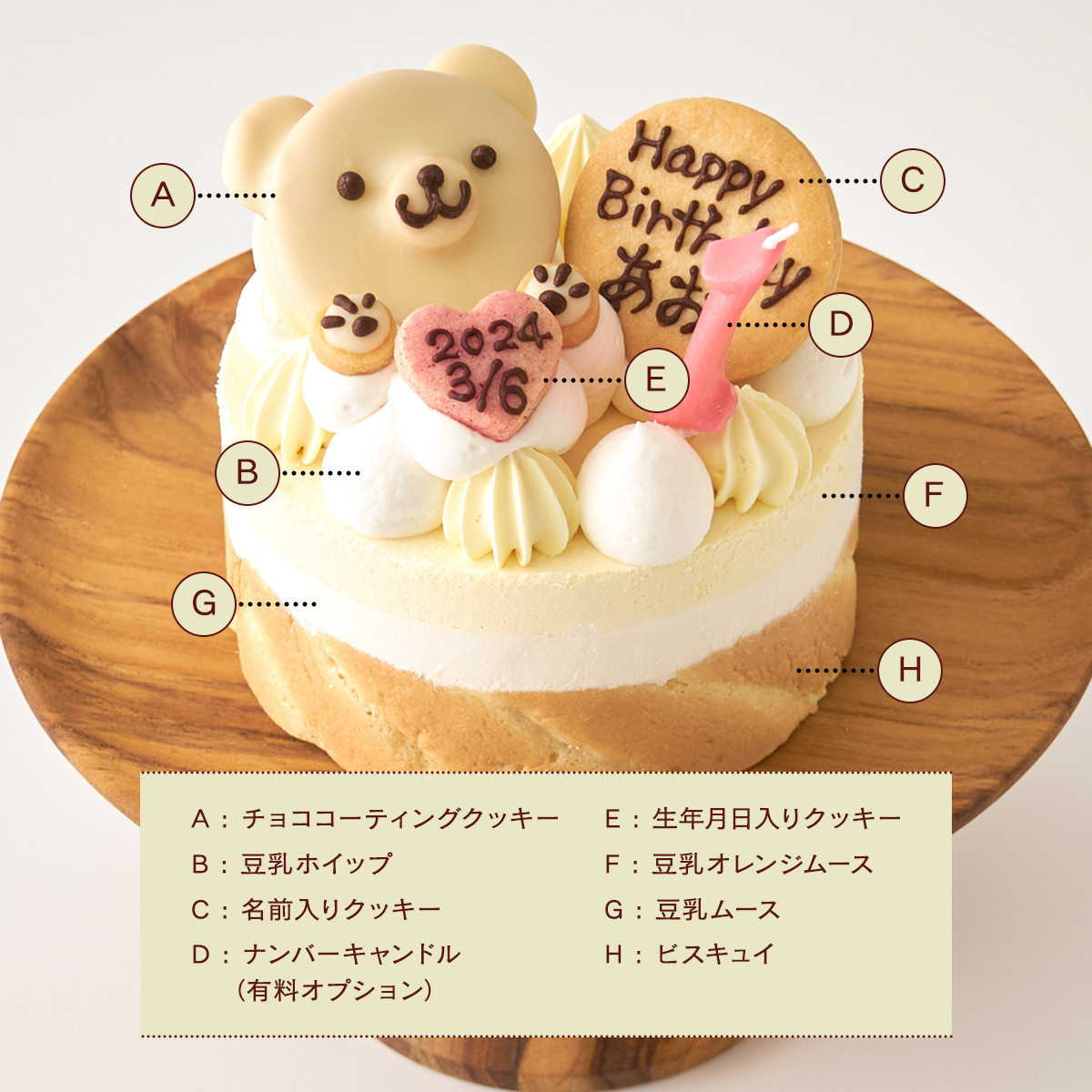 新品未開封✨リラックマストア限定品　バースデーケーキ くま　(No.6) リラックマバースデーケーキ【Rilakkuma Birthday Cake