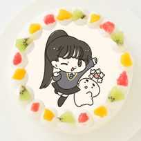 【1D&ゆーぽん】丸型写真ケーキ 4号 12cm