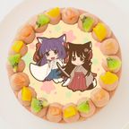 【たくっち】丸型写真チョコレートケーキ 3号 9cm 1