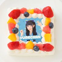 【ボンボンTV】ゆめちゃん 四角型写真ケーキ 4号 12cm