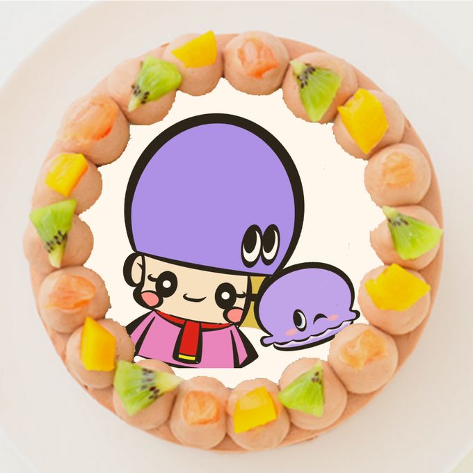 【アジーンTV】丸型写真チョコレートケーキ 5号 15cm 1