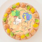 【しろくまななみん】丸型写真チョコレートケーキ 3号 9cm 1