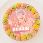 【ボンボンTV】せおりん 丸型写真チョコレートケーキ 5号 15cm 1