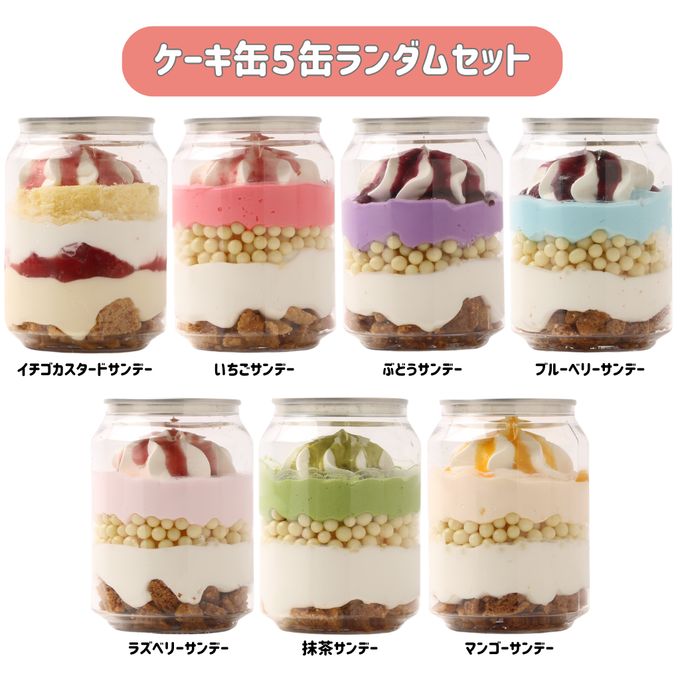 【個数限定】大好評！ケーキ缶 5缶ランダムセット 1