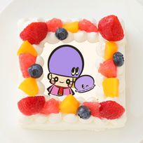 【アジーンTV】四角型写真ケーキ 4号 12cm