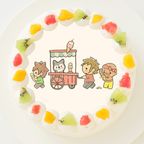 【ぽこにゃん】丸型写真ケーキ 3号 9cm 1