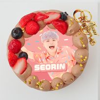 『ボンボンTV』せおりん クリスマスチョコ丸型4号 写真ケーキ