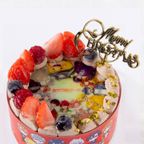 『カラフルピーチ』クリスマスチョコ丸型4号 写真ケーキ 2