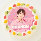 【ボンボンTV】えっちゃん 丸型写真ケーキ 3号 9cm 1