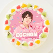【ボンボンTV】えっちゃん 丸型写真ケーキ 3号 9cm