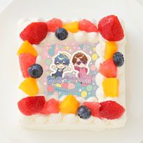 【あかさかの箱】四角型写真ケーキ 4号 12cm