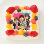 【いおりくんTV】四角型写真ケーキ 4号 12cm 1