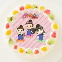 【はまちこちゃんねる】丸型写真ケーキ 3号 9cm