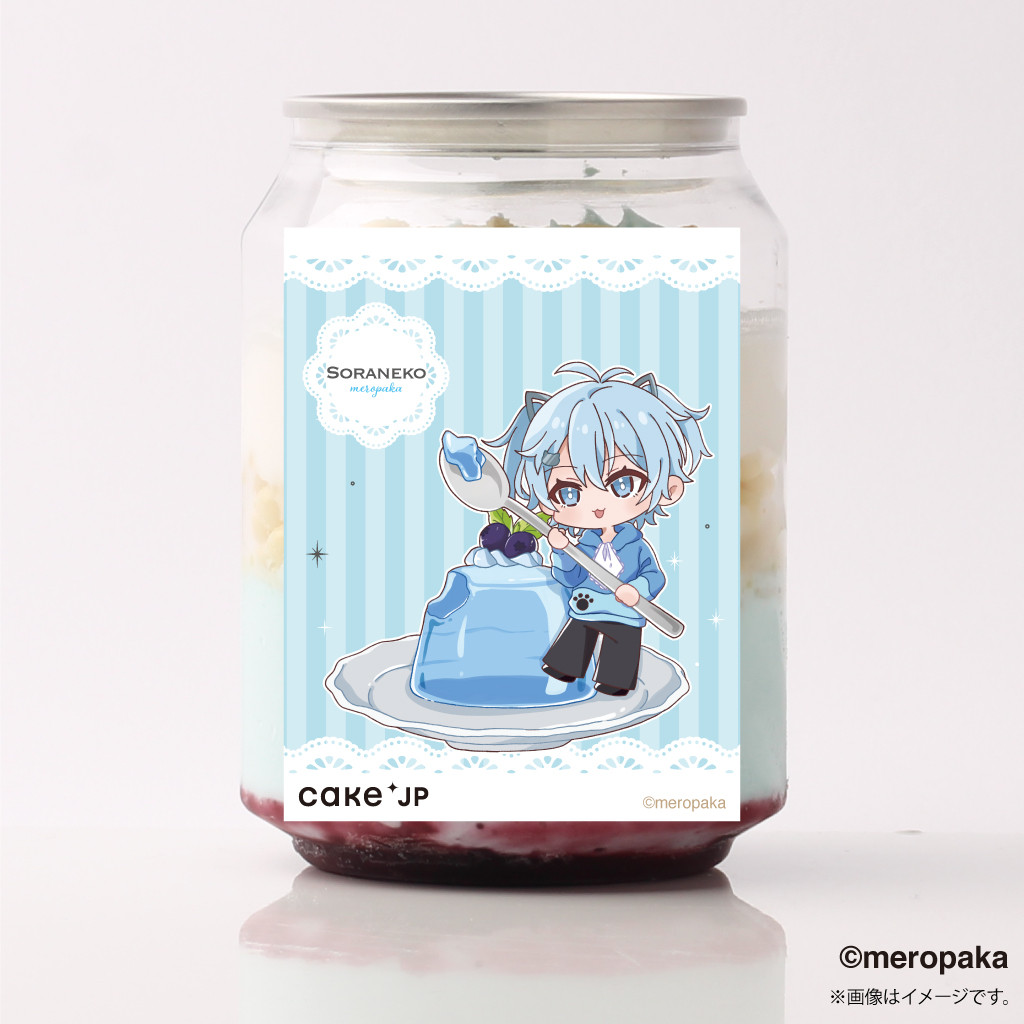 めろんぱーかー】そらねこ ケーキ缶（ブルーベリー味）（Cake.jp