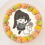【1D&ゆーぽん】丸型写真チョコレートケーキ 3号 9cm 1