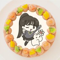 【1D&ゆーぽん】丸型写真チョコレートケーキ 3号 9cm