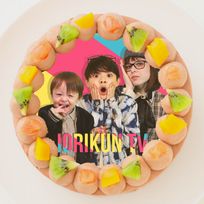 【いおりくんTV】丸型写真チョコレートケーキ 3号 9cm