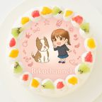 【りくChannel】丸型写真ケーキ 6号 18cm 1