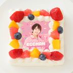 【ボンボンTV】えっちゃん 四角型写真ケーキ 4号 12cm 1