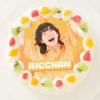 【ボンボンTV】りっちゃん 丸型写真ケーキ 3号 9cm