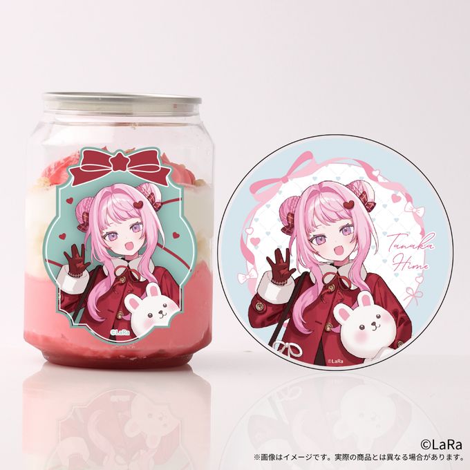 『HIMEHINA』田中ヒメ アクリルコースター付きケーキ缶（等身イラスト・いちご味） 1
