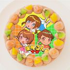 【ポケるんTV】イラストVer. 丸型写真チョコレートケーキ 3号 9cm 1
