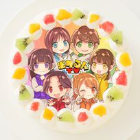 【ポケるんTV】イラストVer. 丸型写真ケーキ 4号 12cm
