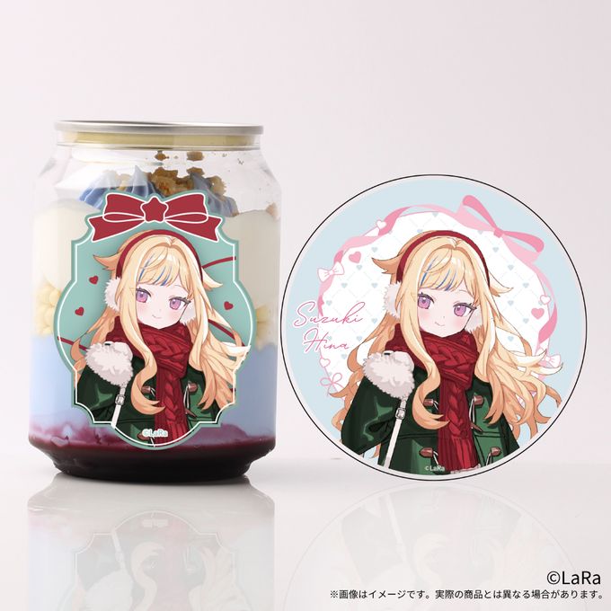 『HIMEHINA』鈴木ヒナ アクリルコースター付きケーキ缶（等身イラスト・ぶどう味） 1