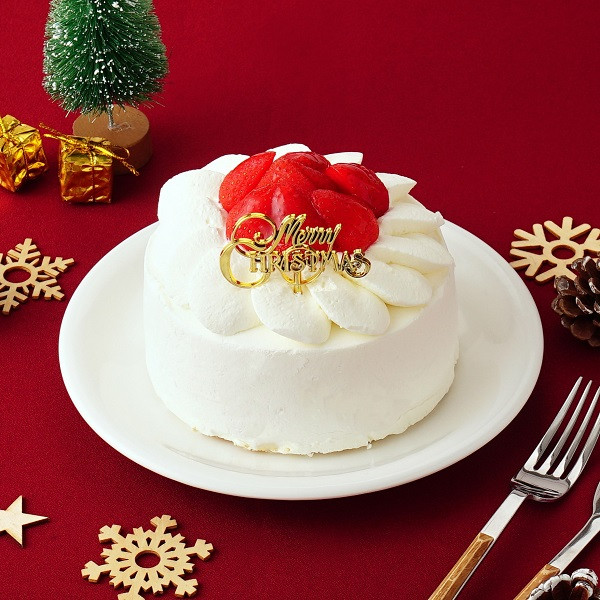4号 【12cm】クリスマスイチゴ生デコレーションケーキ （Cake.jp