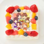 【ポケるんTV】イラストVer. 四角型写真ケーキ 5号 15cm 1