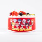 『カラフルピーチ』クリスマス丸型4号 写真ケーキ 3