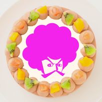 【こーじTV】丸型写真チョコレートケーキ 3号 9cm