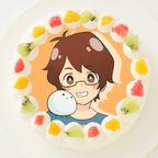 【mkのゲーム実況ch】丸型写真ケーキ 6号 18cm 1