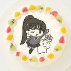 【1D&ゆーぽん】丸型写真ケーキ 3号 9cm 1