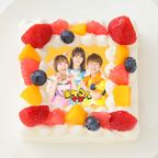 【ポケるんTV】四角型写真ケーキ 4号 12cm 1