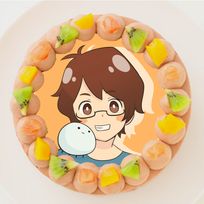 【mkのゲーム実況ch】丸型写真チョコレートケーキ 3号 9cm