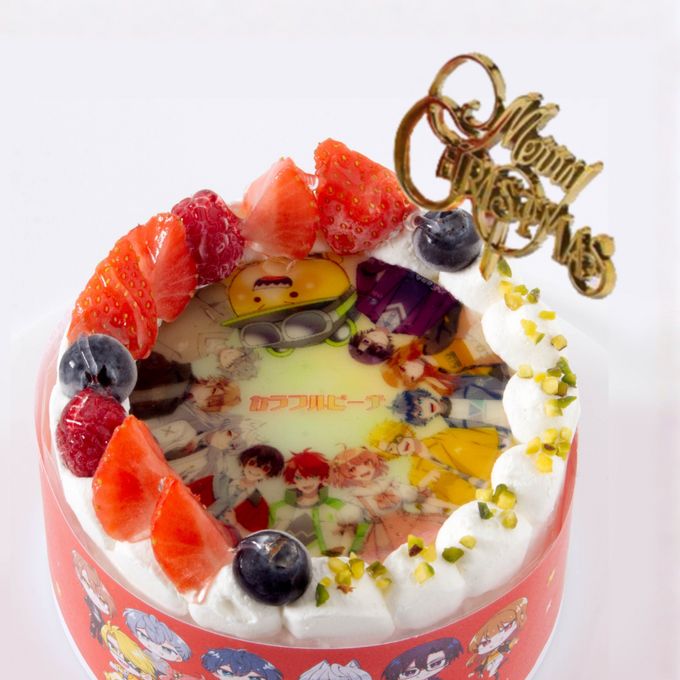 『カラフルピーチ』クリスマス丸型4号 写真ケーキ 2