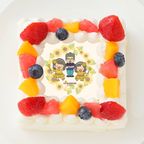 【HIMAWARIちゃんねる】四角型写真ケーキ 6号 18cm 1