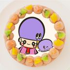 【アジーンTV】丸型写真チョコレートケーキ 4号 12cm 1