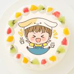 【かっちゃん】丸型写真ケーキ 4号 12cm 1