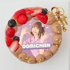 『ボンボンTV』どみちゃん クリスマスチョコ丸型4号 写真ケーキ 1