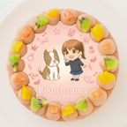 【りくChannel】丸型写真チョコレートケーキ 3号 9cm 1