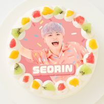 【ボンボンTV】せおりん 丸型写真ケーキ 3号 9cm