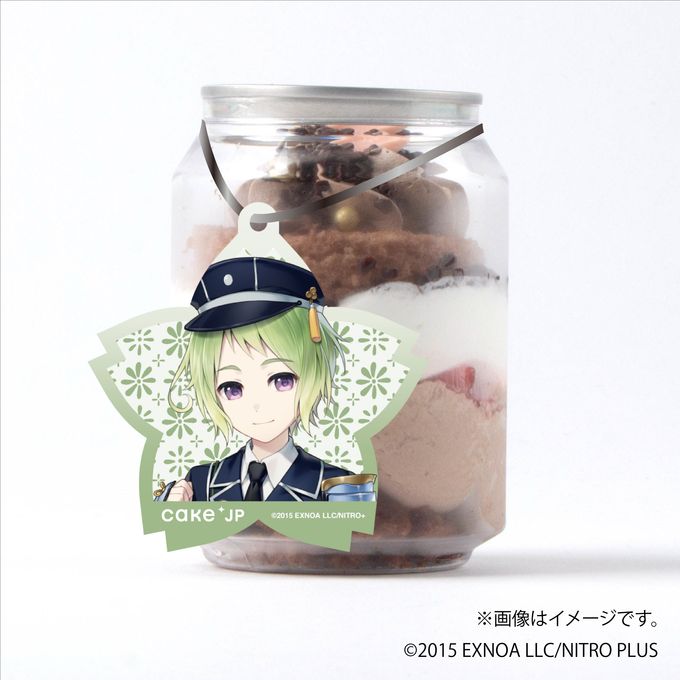 「刀剣乱舞ONLINE」 毛利藤四郎 タグ付きケーキ缶（ダブルチョコレート） 1