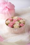 【風呂敷包み】まるで小さな花束♡フラワーおはぎミニ薔薇BOX〈和栗餡〉 2