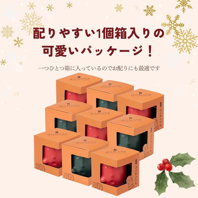 はにわぷりん【クリスマスはに友9個セット】１個箱入りアソートセット 9個入り（ティラミス風ぷりん＆蜜りんごぷりん） 6
