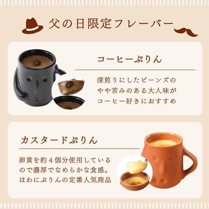 【基本送料込み】はにわぷりん父の日限定セット（プリン2個入り） 2