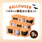 【ハロウィンはに友セット】１個箱入りアソートセット 9個入り フランボワーズソース＆フロマージュぷりん 紫いもクリーム＆パンプキンぷりん 1