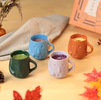 ★最短即日出荷【基本送料込み】 はにわぷりん秋のカルテット 【カスタード・チョコ・抹茶・紫いも＆パンプキン】 4個入り 熨斗 メッセージカード無料 冷凍 人気 洋菓子 プリン スイーツ お取り寄せ プチギフト 大阪土産 陶器 歴史 世界遺産 お礼 記念日 おもたせ ご褒美 贅沢 なめらか 高級 贈り物 贈答 誕生日 結婚祝い 出産祝い 内祝い 引越祝い 手土産 敬老の日 秋ギフト 